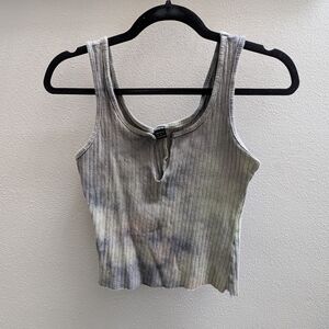 Women's Ribbed Tye-Dye Tank Top